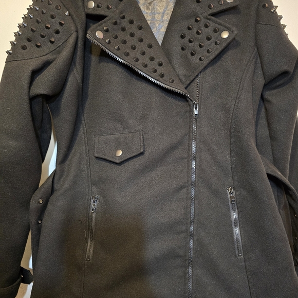 Vixxsin Women's Studded moto style coat size L - Picture 7 of 13